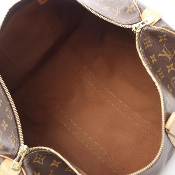 Louis Vuitton Keepall Monogram Boston Bag Canvas Leather Brown - Picture 3 of 10